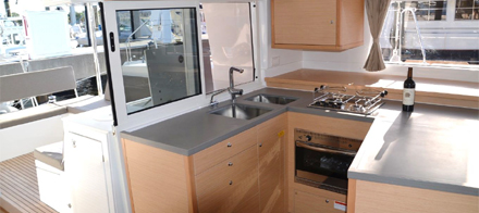 Galley of 450F Lagoon Catamaran Yacht