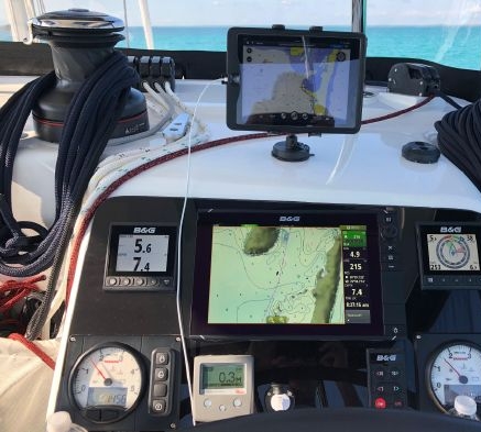 Helm Instruments in 450S Lagoon Catamaran Yacht