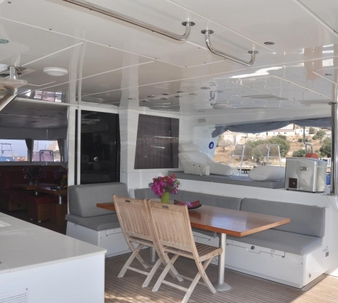 Aft Deck of LAGOON 620 Catamaran Yacht