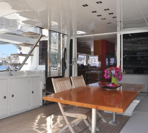 Aft Deck Table of LAGOON 620 Catamaran Yacht