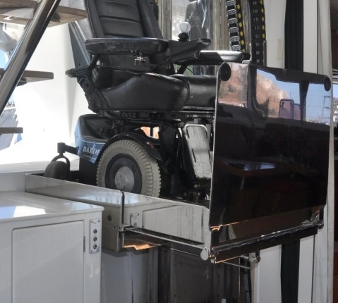 Elevator for Wheelchair Access on LAGOON 620 Catamaran
