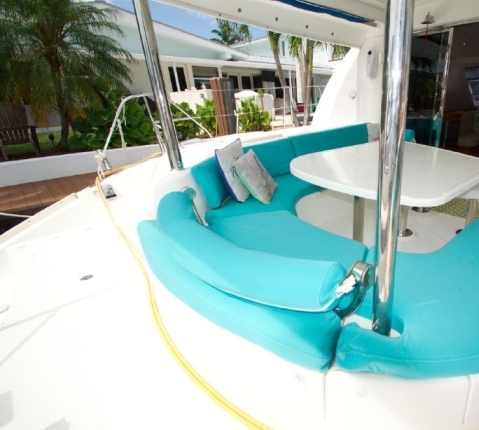 Port Bow of Leopard 46 Catamaran