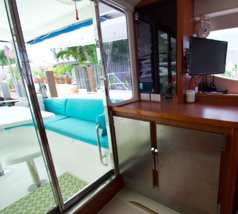 Salon Refridgerarion of Leopard 46 Catamaran