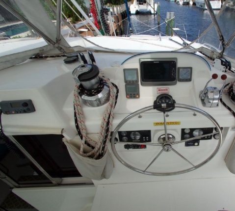 Helm of Leopard 46 Catamaran